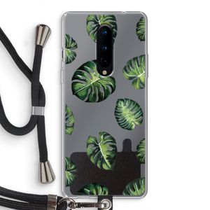 Tropische bladeren: OnePlus 8 Transparant Hoesje met koord