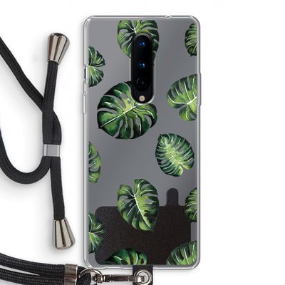 Tropische bladeren: OnePlus 8 Transparant Hoesje met koord