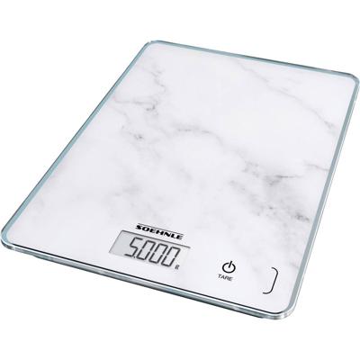 Soehnle Page Compact 300 Marble Keukenweegschaal Digitaal Grijs 200 x 150 x 13