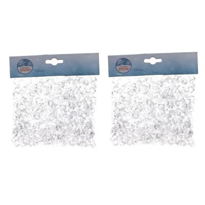 Decoris ijsblokjes - 2x - transparant - kunststof - 1 cm - 200 gram - decoratie - winter themafeest