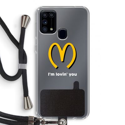 I'm lovin' you: Samsung Galaxy M31 Transparant Hoesje met koord