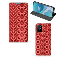 OnePlus 8T Hoesje met Magneet Batik Rood