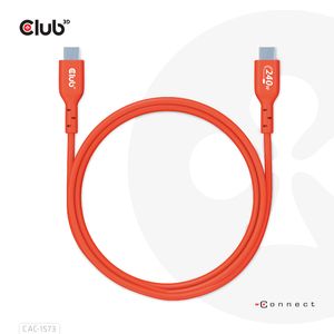 CLUB3D USB2 Type-C Bi-Directional Cable, Data 480Mb,PD 240W(48V/5A) EPR M/M 2m USB IF GECERTIFICEERD