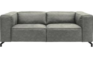 Goossens Bank Calvin grijs, micro leer, 2,5-zits, modern design