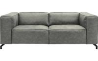 Goossens Bank Calvin grijs, micro leer, 2,5-zits, modern design