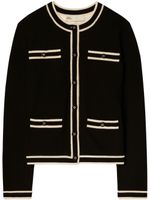 Tory Burch cardigan Kendra en laine mérinos - Noir - thumbnail