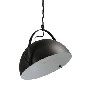 Masterlight Landelijke hanglamp Larino 50 retro zwart met wit 2197-30-06-B-K