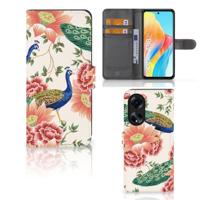 Telefoonhoesje | Met pasjeshouder | voor OPPO A98 5G Pink Peacock
