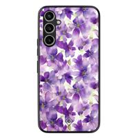 Samsung Galaxy A34 hoesje - Floral violet - thumbnail