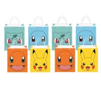 Pokemon themafeest uitdeelzakjes - 16x - papier - 13 x 22 cm - kinderfeestje
