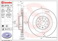 Remschijf BREMBO, Remschijftype: Binnen geventileerd, u.a. für Tesla - thumbnail