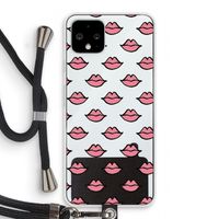 Lipjes: Pixel 4 Transparant Hoesje met koord Lipjes: Pixel 4 Transparant Hoesje met koord