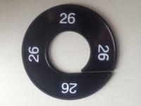 Maatring 9cm zwart/wit 26