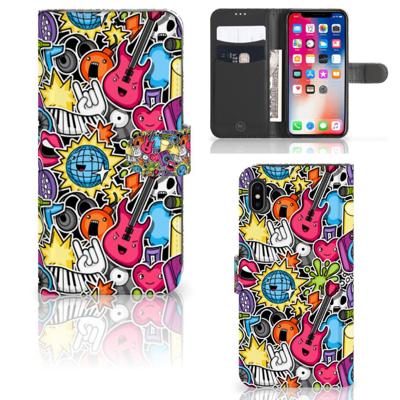 Apple iPhone Xs Max | Wallet Case | met Pasjes | Punk Rock