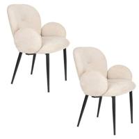 Housecraft Living Alaz Eetkamerstoelen Off-white - Set van 2