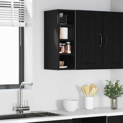 Hangkast Riga Zwart eiken 20 x 29,5 x 60 cm Bewerkt hout Hangkast Riga Zwart eiken 20 x 29,5 x 60 cm Bewerkt hout