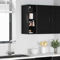 Hangkast Riga Zwart eiken 20 x 29,5 x 60 cm Bewerkt hout Hangkast Riga Zwart eiken 20 x 29,5 x 60 cm Bewerkt hout