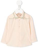 Gucci Kids chemise en coton à broderies - Tons neutres