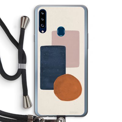Geo #3: Samsung Galaxy A20s Transparant Hoesje met koord