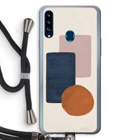 Geo #3: Samsung Galaxy A20s Transparant Hoesje met koord