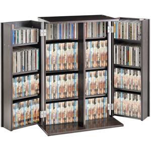 VEVOR media-opbergkast, verstelbare dvd-planken, 4 niveaus, 576 cd's