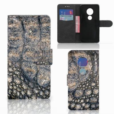 Motorola Moto G7 Play | Telefoonhoesje | Met pasjeshouder | Krokodillenprint