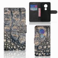 Motorola Moto G7 Play | Telefoonhoesje | Met pasjeshouder | Krokodillenprint