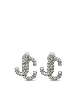 Jimmy Choo puces d'oreilles JC serties de cristaux - Argent