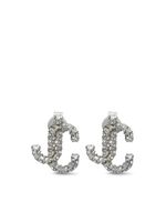 Jimmy Choo puces d'oreilles JC serties de cristaux - Argent