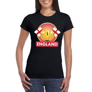 Zwart Engeland supporter kampioen shirt dames