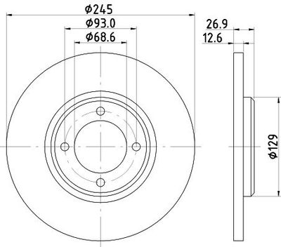 Remschijf 8DD355100021