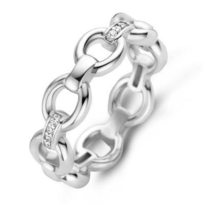 TI SENTO-Milano 12292ZI Ring zilver-zirconia wit 6 mm
