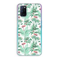 Flamingo bladeren: Oppo A52 Transparant Hoesje Flamingo bladeren: Oppo A52 Transparant Hoesje