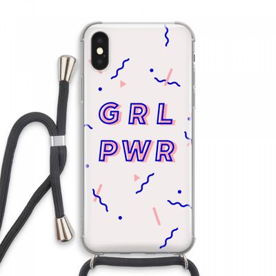 GRL PWR: iPhone XS Max Transparant Hoesje met koord