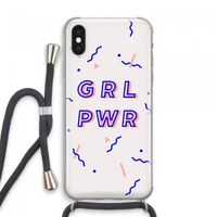 GRL PWR: iPhone XS Max Transparant Hoesje met koord