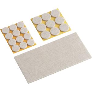 Metafranc WU0644896 Viltdoppen Zelfklevend, Rond, Vierkant Beige 1 set(s)