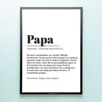 Gepersonaliseerde poster Woordenboek papa (A2 formaat)