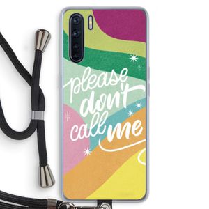 Don't call: Oppo A91 Transparant Hoesje met koord