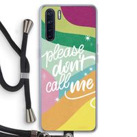 Don't call: Oppo A91 Transparant Hoesje met koord