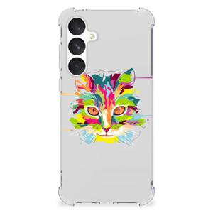 Samsung Galaxy A55 Stevig Bumper Hoesje Cat Color