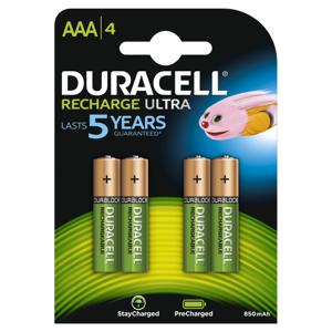 Duracell oplaadbare batterijen Recharge Ultra AAA, blister van 4 stuks