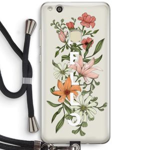 Hello bloemen: Huawei Ascend P10 Lite Transparant Hoesje met koord