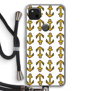 Musketon Anchor: Pixel 4a Transparant Hoesje met koord