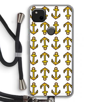 Musketon Anchor: Pixel 4a Transparant Hoesje met koord