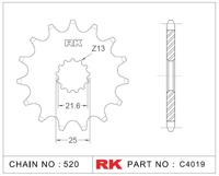 RK Sprocket 520 14z rubberized