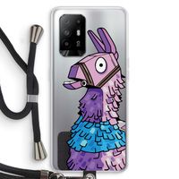 Lama: Oppo A94 5G Transparant Hoesje met koord