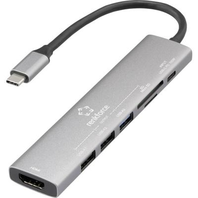 Renkforce RF-DKS-907 USB-C dockingstation Geschikt voor merk (dockingstation): Universeel USB-C Power Delivery, Geïntegreerde kaartlezer