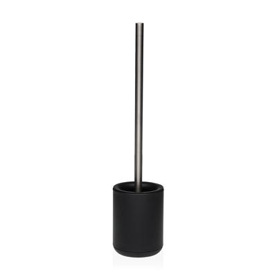 Toiletborstel Versa Zwart Metaal Staal Polypropyleen TPR 10,5 x 47,5 x 10,5 cm