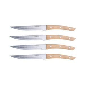 Homey&apos;s Bokträ steakmessenset - 11cm - glad - RVS|beukenhout