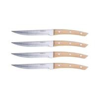 Homey&apos;s Bokträ steakmessenset - 11cm - glad - RVS|beukenhout